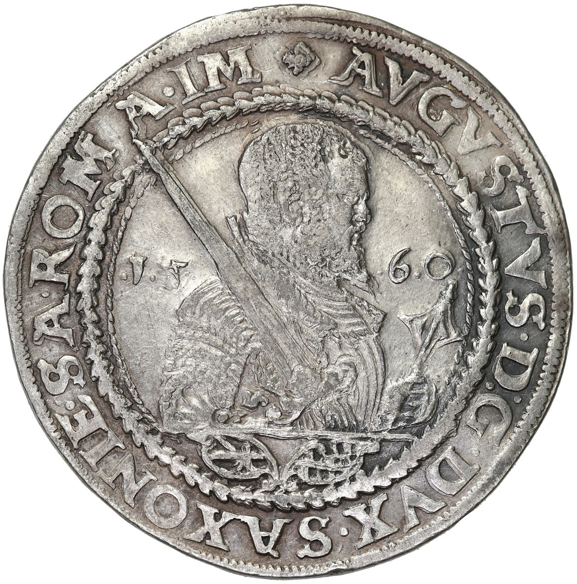 Niemcy. Saksonia. August (1563-1586), Talar 1560 HB Drezno - PIĘKNY
